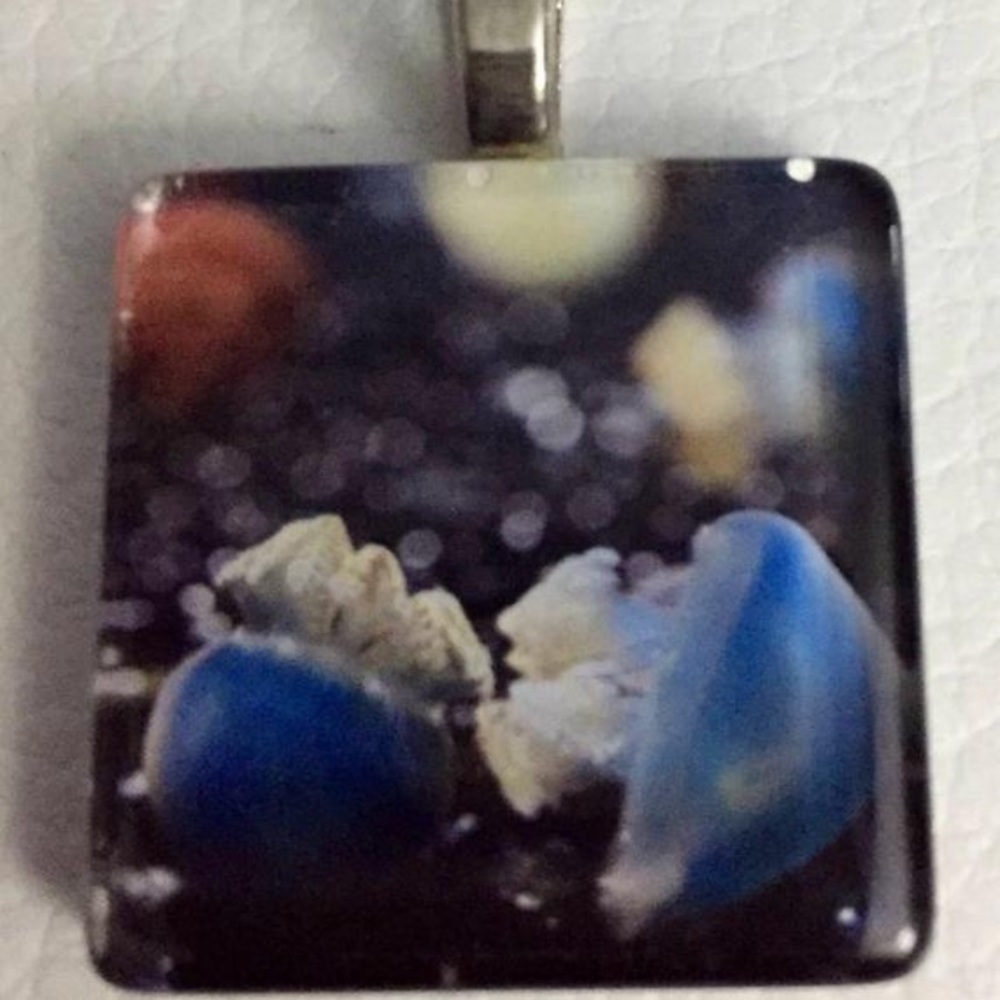 Blue Jellyfish Necklace